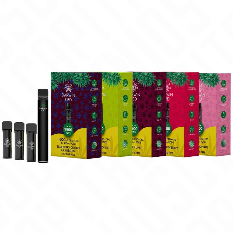 Darwin CBD + CBG 4in1 1800mg Pod Vape Kit Darwin CBD