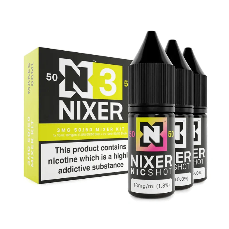 Nixer Mixer Kit Freebase 50/50 for Longfills 0mg