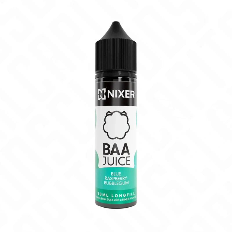 Nixer X Baa Juice Blue Raspberry Bubblegum Concentrate Longfill