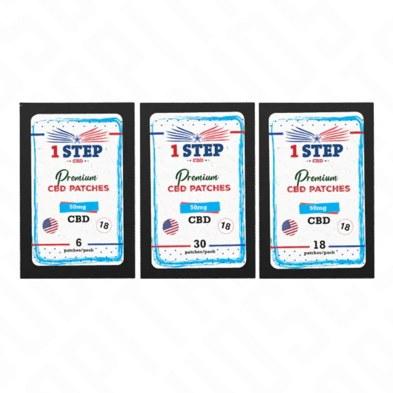1 Step CBD 50mg patches providing strong 24-hour CBD delivery