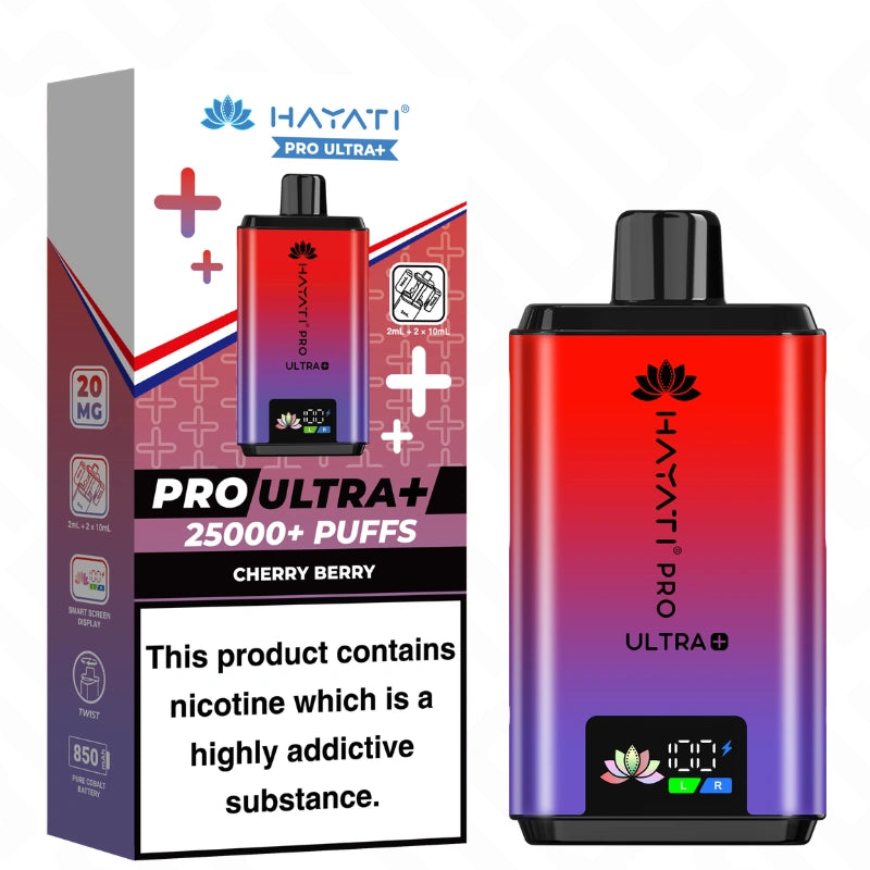Hayati Pro Ultra Plus 25K Cherry Berry vape pod kit device