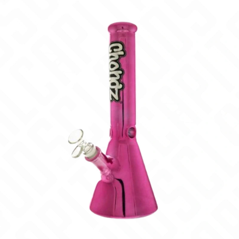 Chongz Glass 32cm "Ted Bondi" Chromed Hot Pink Waterpipe