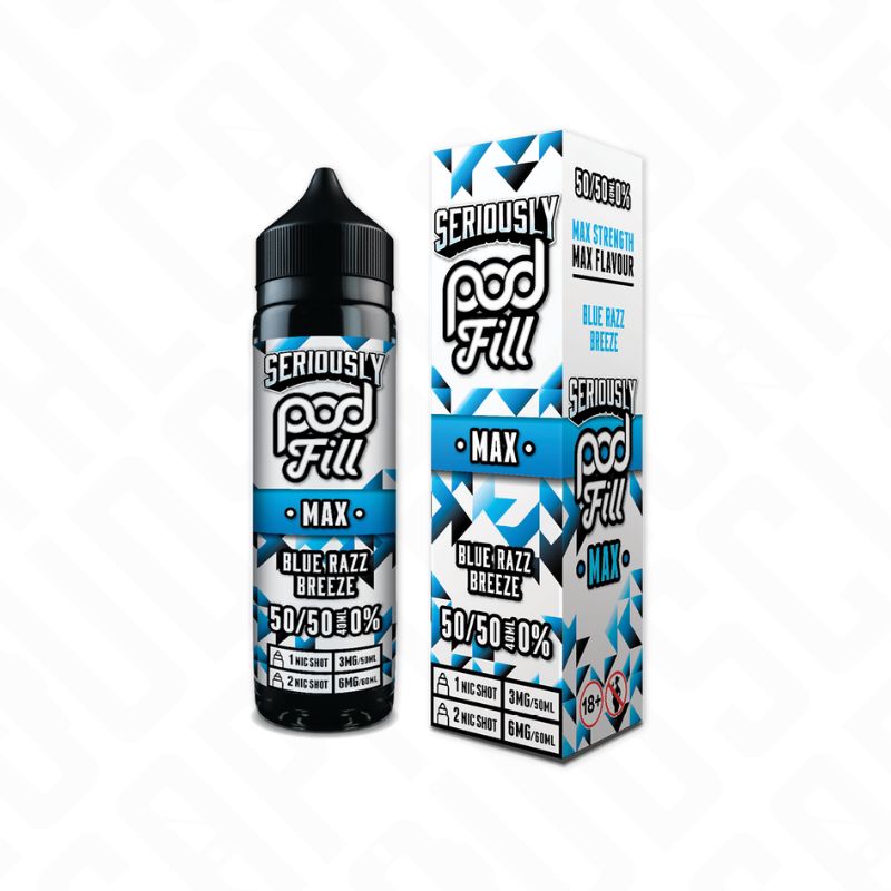 Doozy Seriously Pod Fill Max Shortfill - Blue Razz Breeze Doozy Vape Co