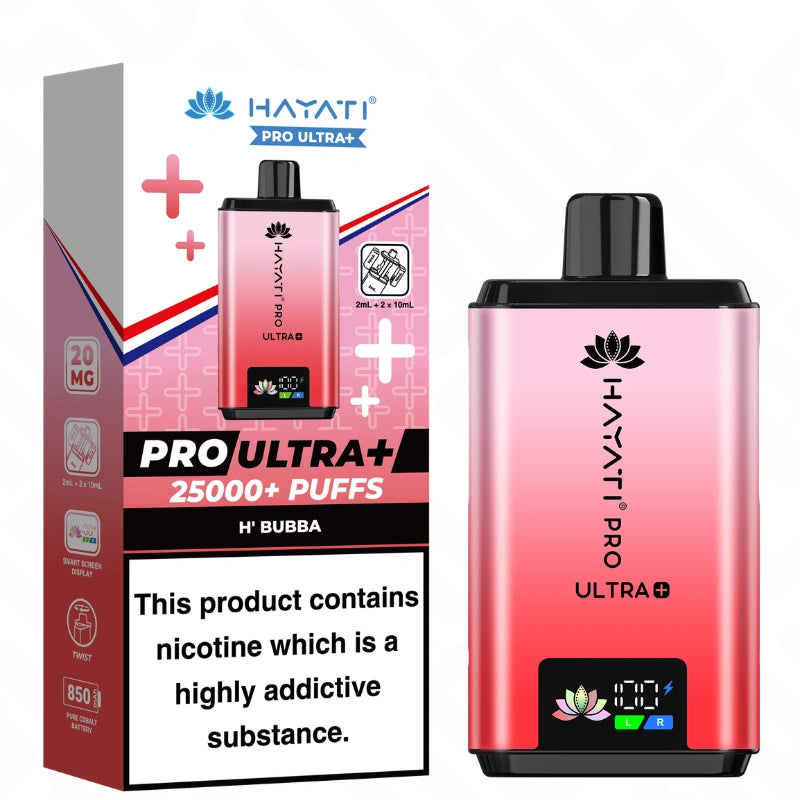 Hayati Pro Ultra Plus 25K H’Bubba vape pod kit device