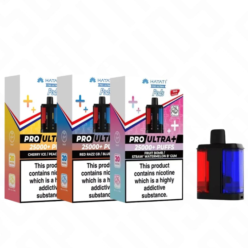 Hayati Pro Ultra Plus 25K Replacement Pods + Refills