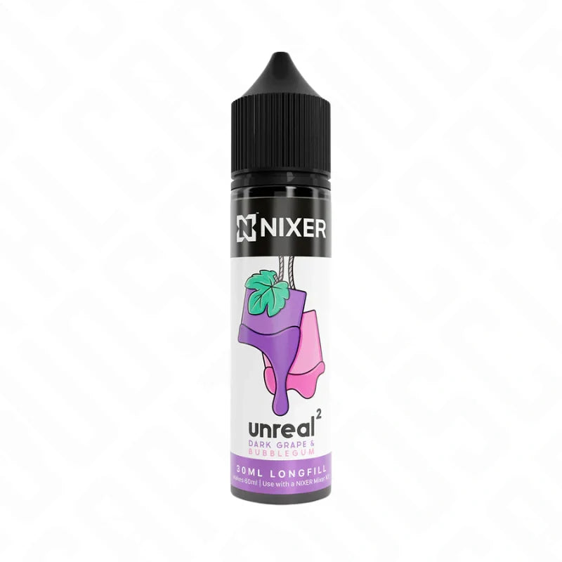 Nixer X Unreal 2 Dark Grape Bubblegum Concentrate Longfill