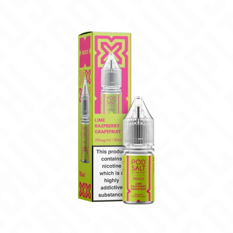 Pod Salt Nexus Lime Raspberry Grapefruit 50/50 Nic Salt 10ml