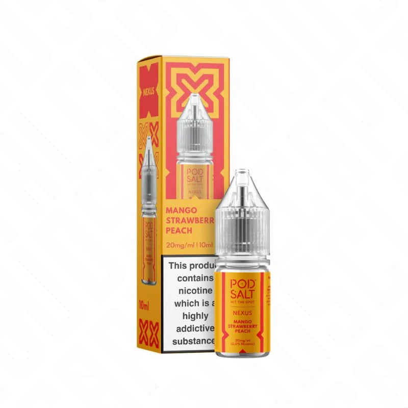 Pod Salt Nexus Mango Strawberry Peach 50/50 Nic Salt 10ml