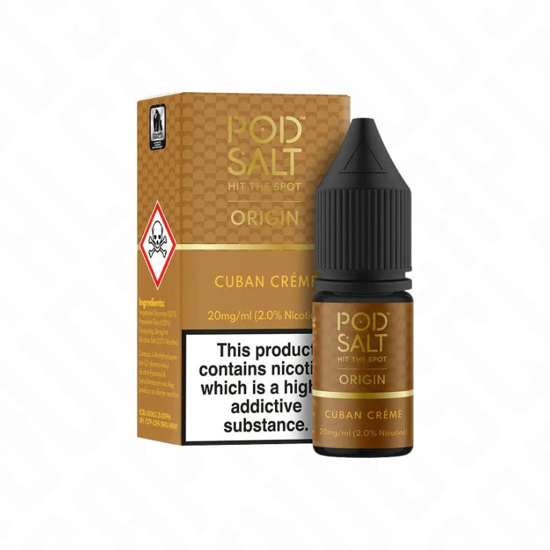 Pod Salt Origin Cuban Creme 50/50 Nic Salt 10ml