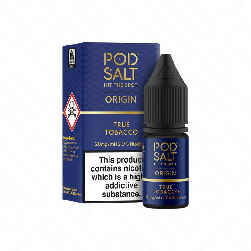 Pod Salt Origin True Tobacco 50/50 Nic Salt 10ml