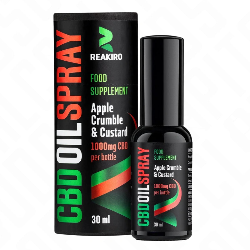 Reakiro 1000mg CBD Apple Crumble & Custard Flavour Spray