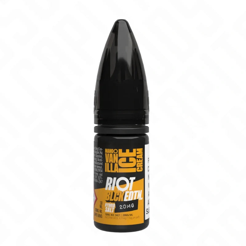 Riot Black Edition Nic Salt 10ml - Mango Vanilla Ice Cream 