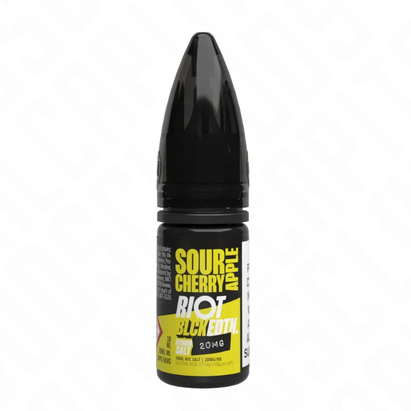 Riot Black Edition Nic Salt 10ml - Sour Cherry & Apple 