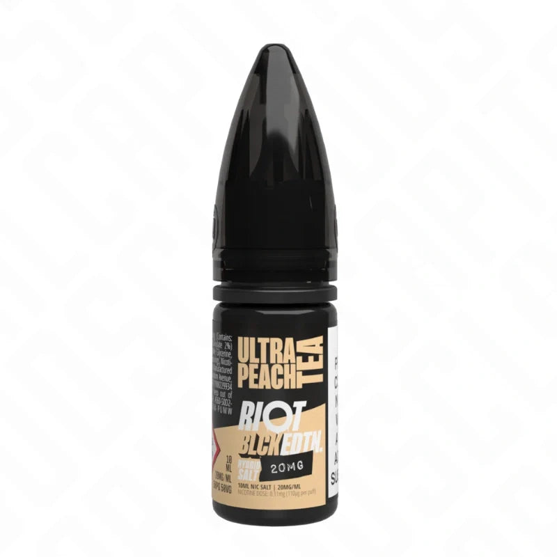 Riot Black Edition Nic Salt 10ml - Ultra Peach Tea