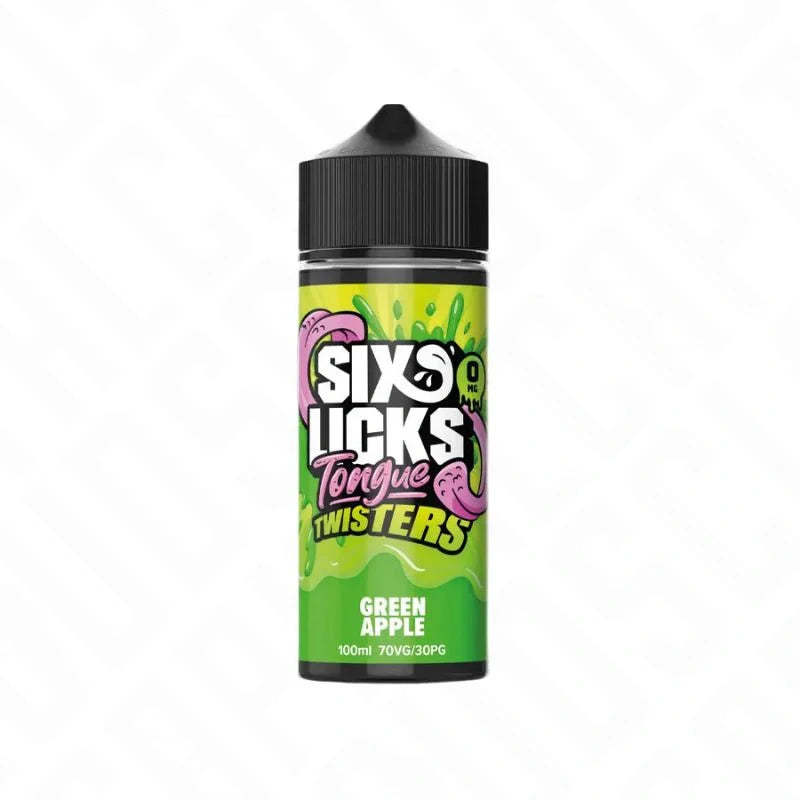 Six Licks Tongue Twister Shortfill - Green Apple Six Licks