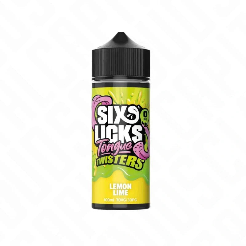 Six Licks Tongue Twister Shortfill - Lemon Lime Six Licks