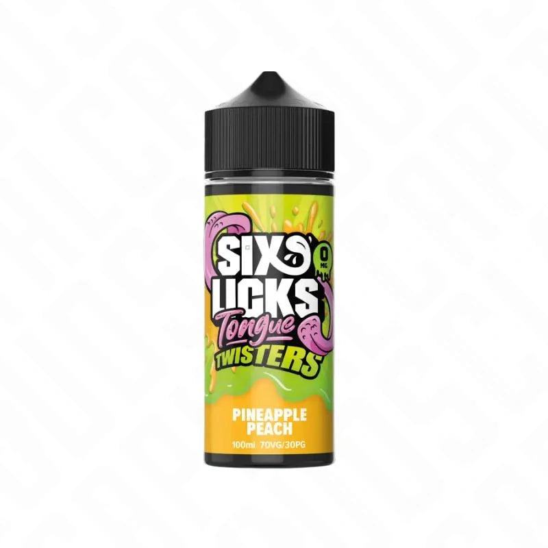 Six Licks Tongue Twister Shortfill - Pineapple Peach Six Licks