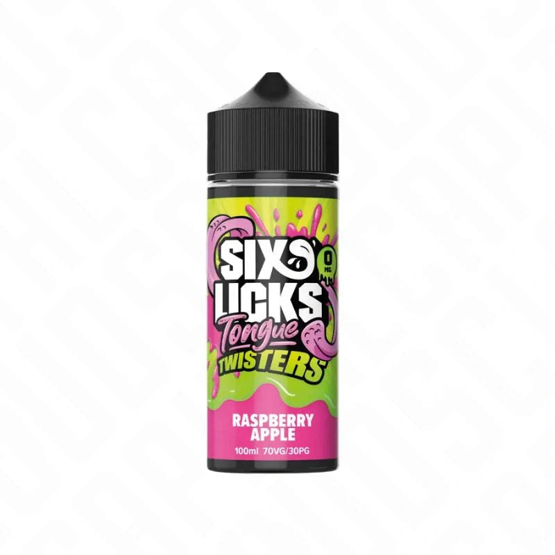 Six Licks Tongue Twister Shortfill - Raspberry Apple Six Licks
