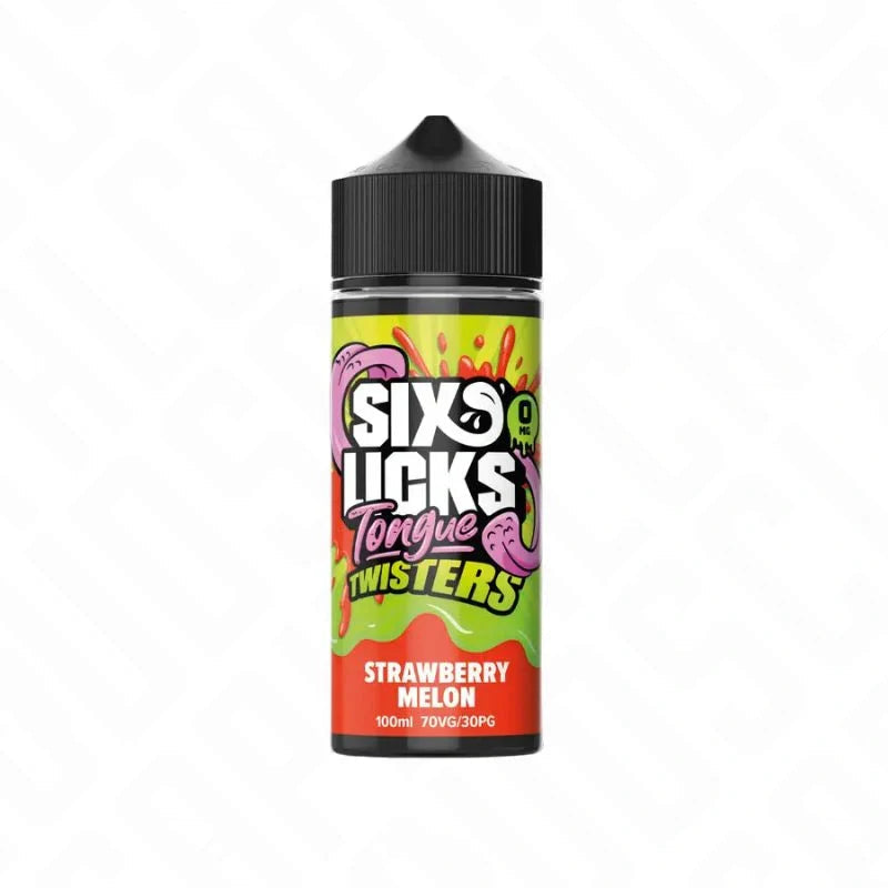 Six Licks Tongue Twister Shortfill - Strawberry Melon Six Licks