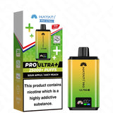 Hayati Pro Ultra Plus 25K Sour Apple and Juicy Peach device