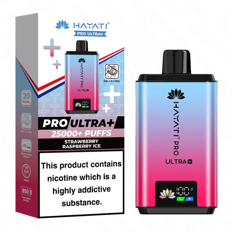 Hayati Pro Ultra Plus 25K Strawberry Raspberry Ice vape pod kit device