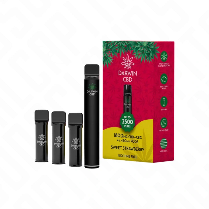 Darwin CBD + CBG 4in1 1800mg Pod Vape Kit Darwin CBD
